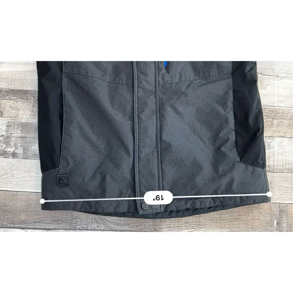 GERRY Black Zip Front Reflective All Weather Winter Coat MEDIUM Water‎ Resistant